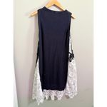 French Connection Navy Lace Side Detail Sleeveless Sweater Dress Women's XS Photo 3