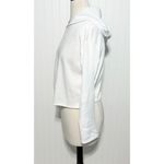 Women's Long Sleeve Pullover Raw‎ Hem Cropped Hoodie Bright White Size Medium Photo 6