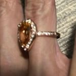 Kay Jewelers Citron Rose Gold 5 Carat Ring Rose Gold 925 With Diamonds Around Ring Size 5 Photo 6