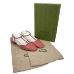 Gucci  Double GG T Strap Patent Leather Ballet Flat Pink Size 39.5 Photo 2