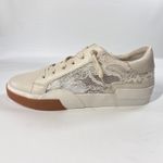 Dolce Vita Harryson Women's‎ 9 Cream Lace Panel Sneakers Casual Shoes Gum Sole Brown Photo 6