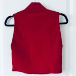 Alice + Olivia  Red Sleeveless Mock Turtleneck Crop Top Photo 1