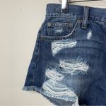 American Eagle vintage hi rise festival ripped embroidered pocket jean shorts 2 Photo 47