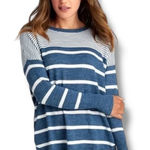 Vineyard Vines  Womens Sweater Size‎ S Navy Blue White Relaxed Cotton Photo 0
