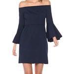 Trina Turk Miley Blue Off the Shoulder Bell Sleeve Dress (8) Photo 3