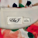 Eliza J Pink Floral Scuba Sheath Dress with Puffy Statement Sleeves Size 6 Photo 7