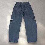 AGOLDE  Sanna Slice Jeans Cotton Gray Black Wash Balloon Barrel Leg Size 28 Photo 6