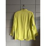 Rachel Zoe Linen Blend Chartreuse Blazer size 1X Photo 2