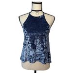Cheryl Creations Halter Tank | Vintage Crushed Velvet Vintage Y2K Photo 2