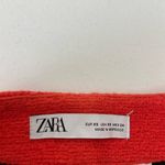 ZARA EUC | women’s bright orange tweed distressed hem miniskirt — XS Photo 5