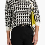 Derek Lam RTR 10 Crosby Swayer Intarsia Cotton-Blend Long Sleeve Sweater Sz M Photo 0
