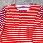 Lands' End Women's swim top pink and orange stripes size XL Photo 0