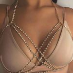 Boutique Gold Rhinestone Bra Chain / Harness Photo 0