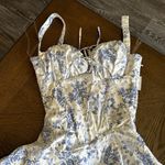 House Of CB TALLULAH BLUE WHITE FLORAL MIDI DRESS, Size X-SMALL, $255 Photo 12