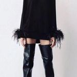 ZARA feathered flowy blouse Photo 0