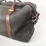 Dunhill Authentic Vintage Brown Grey Coated Canvas Weekender Bag Plaid Lining Photo 5