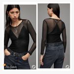 All Saints Nyla Black Lace Bodysuit Photo 2