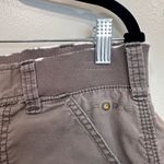 Carhartt  Women Relaxed Fit Cargo Shorts Gray Size 12 Cotton Utility 9" inseam Photo 2