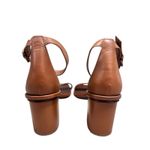 Tory Burch  Women's Gabrielle leather‎ city sandal royal tan Block Heel Size 11 Photo 4