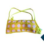 Wild Fable Women's Yellow and Pink Crochet Bralette Bikini Top - Size XS - NWT Photo 2