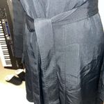 Elie Tahari Sz M Medium  Black Trench coat With‎ Rhinestone Button Detail Photo 6