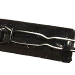 3 Hair Pin Barrettes Bobby Pin Flowers Black Purple Rhinestones Enamel Photo 2