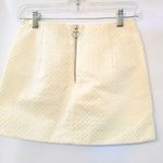 Topshop Quilted Mini Skirt Size 2 White Cream Photo 1