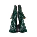 Sam Edelman  Lior Loafer Green Croc Embossed Leather Size 8.5 Photo 2
