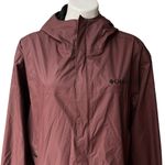 Columbia  Omni-Tech Hooded Lightweight Rain Jacket Windbreaker, Maroon Sz L Photo 6