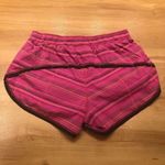Lululemon  Pink Striped Run Roll Down Shorts Size 4 Photo 4