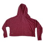 Zella Cropped Boxy Hoodie Red Wine-Burgundy Sweater Medium Photo 3
