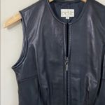 Cache  Black Leather Vest size 2 Photo 2