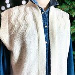 Vintage Knit Sweater Vest Cardigan Size L Photo 1