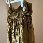 Ventilo La Colline Velvet Maxi Skirt Olive Green Holiday Photo 4