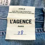 L'Agence New with tags l’agence Adele high rise crop stove pipe jeans in size 28 Photo 6