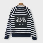 Opening Ceremony  Pullover Sweatshirt Women's XS Navy Blue White Long Sleeve Photo 1