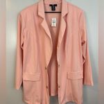 Ashley Stewart NWT Pale Pink Open Front Drapey Blazer Size 22/24 Photo 0