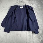 Vintage Reina Blazer Womens 10P Navy Blue Pearl Button Embroidered Career Jacket Photo 3