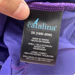 Catalina NWT  Women’s Racer Back Tank One-Piece Swimsuit in Purple Plus Size 2X Photo 10