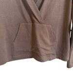 NWT TS by Thrive Taupe Women's V Neck Hoodie Size Small Photo 4