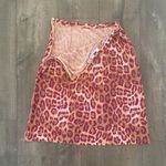 Diane Von Furstenberg  100% Silk Skirt Size 6 Red Pink Animal Print‎ A-Line Photo 3