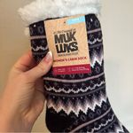 Muk Luks Black, Pink and White Cabin Socks Black Size undefined Photo 1