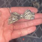 Crystal Rhinestone & Silver Tone Bow Tie Pin/Brooch Photo 2