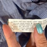 ZARA  Blue Plaid Short Sleeve Cotton Frilly Cold Shoulder Crop Top Women Sz S Photo 8