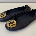 Tory Burch Women’s Python Leather Reva Flats Shoes Size 6 Photo 0