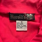 Harold's 100% Silk Blouse Hot Pink Short Sleeve Business Casual Women's Size M Size M Photo 2