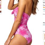 Amazon Pink tie dye cut out swimsuit Photo 1