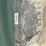 Orvis  Short Sleeveless Blouse Women's XL Rayon Crepe‎ V-Neck Button Front Green Photo 4