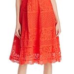 Adelyn Rae Womens Size XS V-Neck Lace Orange  Dress Photo 0