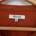 Madewell  Rust Orange Linen Blend V Neck Tunic Shirt Top XL Photo 2
